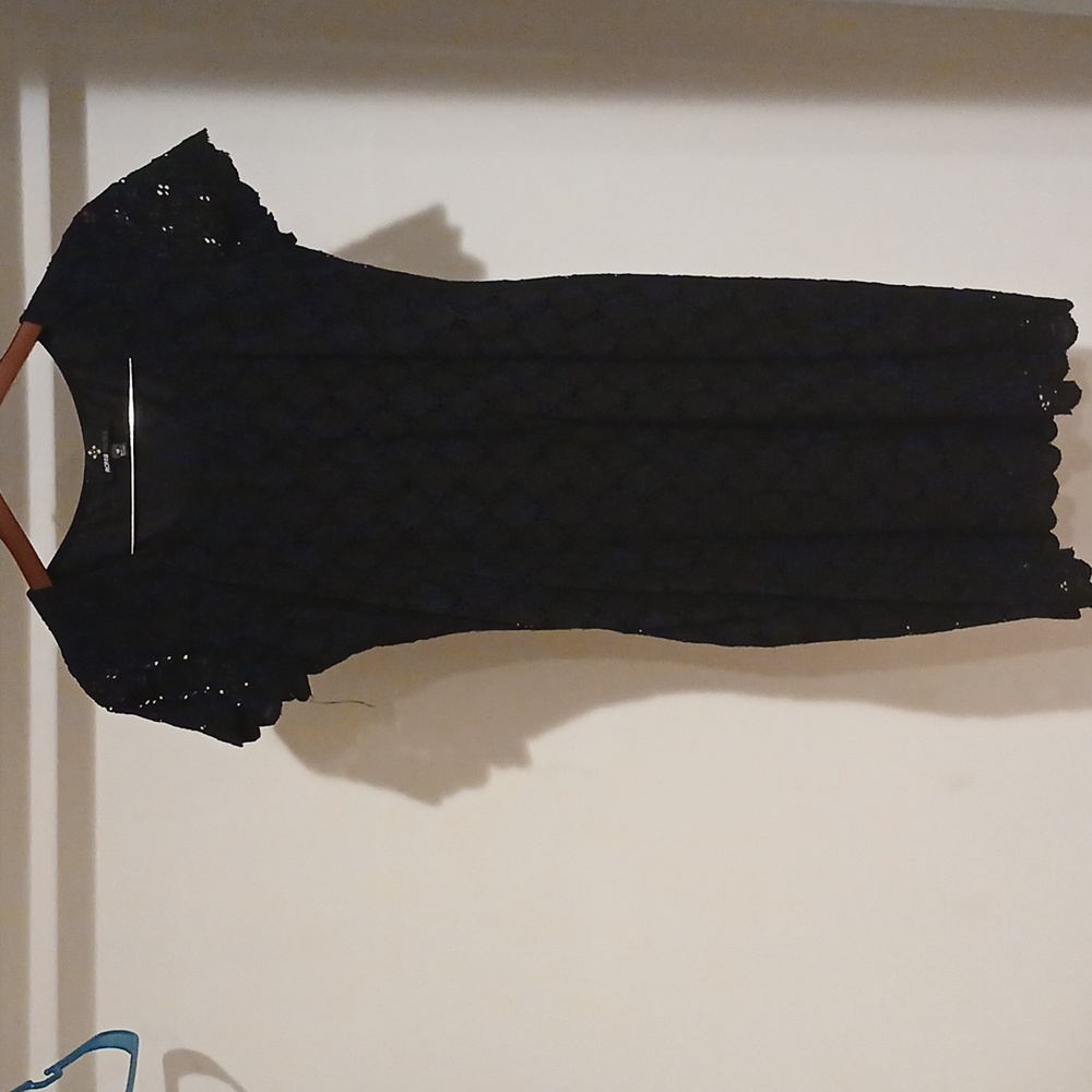 Ronni Nicole Knee Length Black Lace Dress Size 12